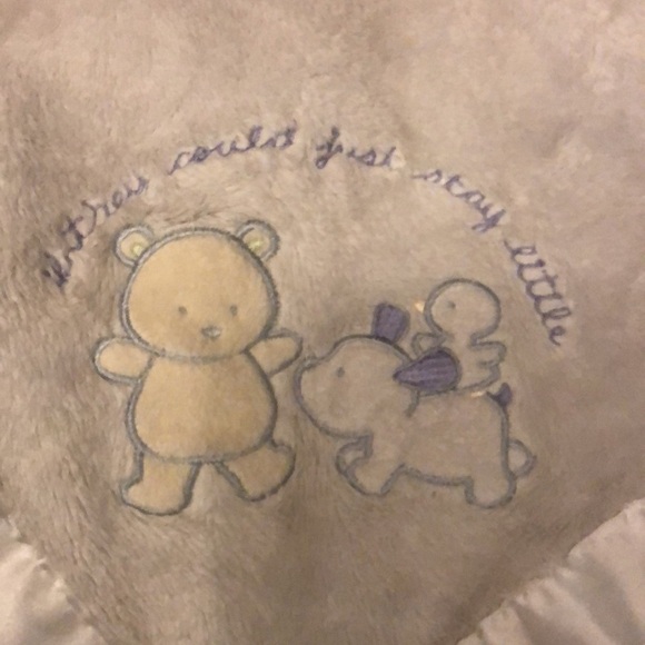 Carters Lovey Security Blanket Rattle Bear “If They Could Just Stay Little” - Picture 3 of 9